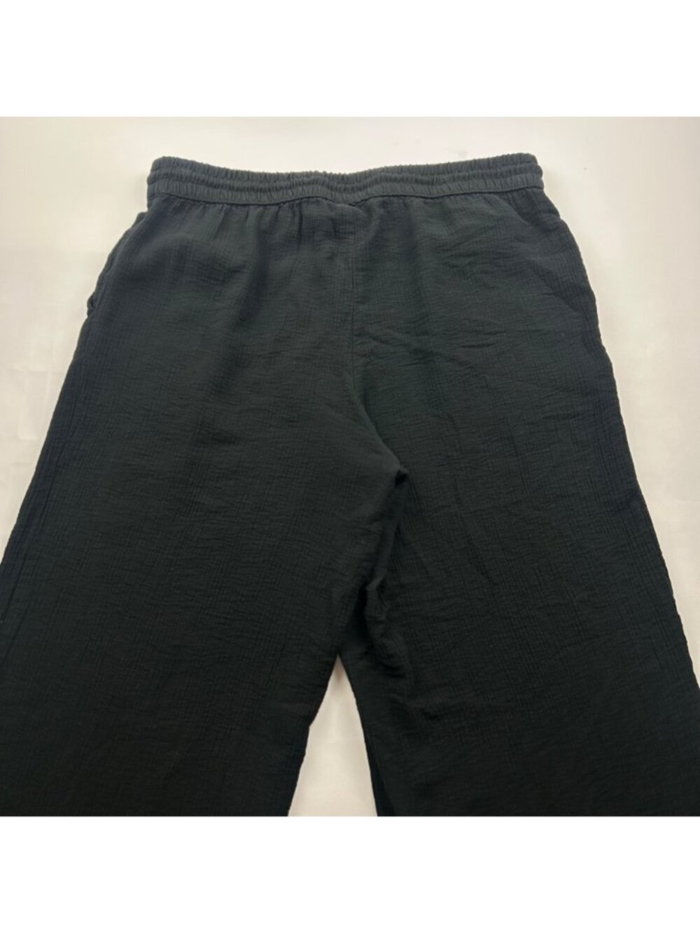 A New Day Black Crinkle Wide Leg Lounge Pant L - Picture 7 of 7